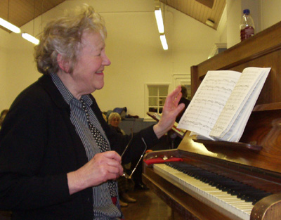Marjorie at her piano